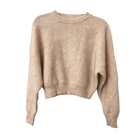PIPPA RIDLEY Giselle Mohair Crewneck Sweater Beige NWT Small - Picture 2 of 6